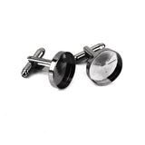 Maxbell 2x10Pcs 16mm Vintage Round Blank Settings Base Pad Cuff Links DIY Cufflinks