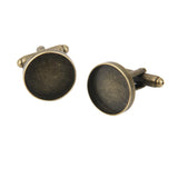 Maxbell 3x10Pcs 16mm Round Blank Settings Base Pad Cuff Links Cufflinks Antique Bronze