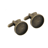 Maxbell 3x10Pcs 16mm Round Blank Settings Base Pad Cuff Links Cufflinks Antique Bronze