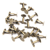 Maxbell 2x20Pcs Antique Bronze 12mm Flat Round Blank Settings Cuff Links Cufflinks