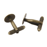 Maxbell 2x20Pcs Antique Bronze 12mm Flat Round Blank Settings Cuff Links Cufflinks