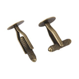 Maxbell 2x20Pcs Antique Bronze 12mm Flat Round Blank Settings Cuff Links Cufflinks