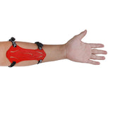 Maxbell 2xShooting Archery Rubber Arm Guard Safety Protection with 2 Straps - Red