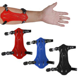 Maxbell 2xShooting Archery Rubber Arm Guard Safety Protection with 2 Straps - Red