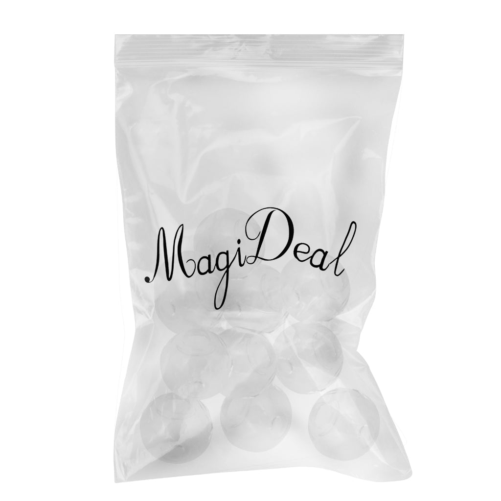 Maxbell Maxbell 10Pcs Mini Empty Glass Ball Bottles Pendant Wish Bottles Findings Clear 12mm