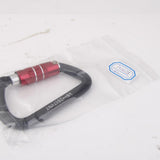 Maxbell 3xSelf Locking Mountaineering Climbing Aluminum Carabiner 26KN - Black Red