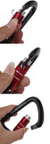 Maxbell 3xSelf Locking Mountaineering Climbing Aluminum Carabiner 26KN - Black Red