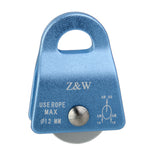 Maxbell 20KN Aluminium General Purpose Small Pulley for Climbing Rope 12mm Blue