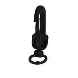 Maxbell 4x5pcs Rotatable Black Plastic Snap Clip Carabiners Hanging Hooks Keychain