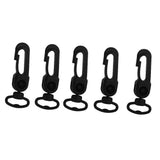 Maxbell 4x5pcs Rotatable Black Plastic Snap Clip Carabiners Hanging Hooks Keychain