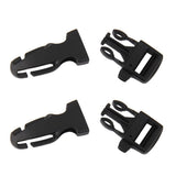 Maxbell 2x2pcs Plastic Backpack Chest Webbing strap Adjuster Buckle+ whistle