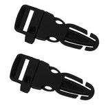 Maxbell 2x2pcs Plastic Backpack Chest Webbing strap Adjuster Buckle+ whistle