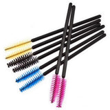 Maxbell 2x50Pcs Pro Disposable Mascara Wands Brush Eyelash Extension Applicator Makeup Rose Red
