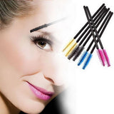 Maxbell 2x50Pcs Pro Disposable Mascara Wands Brush Eyelash Extension Applicator Makeup Rose Red