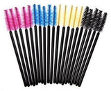 Maxbell 2x50Pcs Pro Disposable Mascara Wands Brush Eyelash Extension Applicator Makeup Rose Red