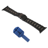 Maxbell Maxbell Stainless Steel Strap Classic Buckle Watch Band for Apple Watch Black 42mm