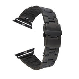 Maxbell Maxbell Stainless Steel Strap Classic Buckle Watch Band for Apple Watch Black 42mm