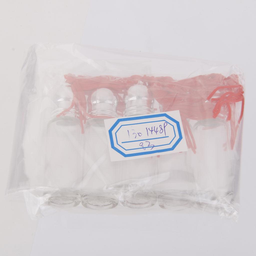Maxbell Maxbell 5Pcs 5ml Glass Mini Refillable Empty Perfume Essential Oil Bottles & Tassel