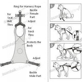 Maxbell Maxbell Black Universal Fit Car Vehicle Dog Pet Seat Safety Belt Harness L