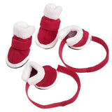 Maxbell Maxbell Warm Walking Pet Dog Cozy Shoes Boots Clothes Apparel 1# - Red