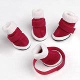 Maxbell Maxbell Warm Walking Pet Dog Cozy Shoes Boots Clothes Apparel 1# - Red