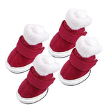 Maxbell Maxbell Warm Walking Pet Dog Cozy Shoes Boots Clothes Apparel 1# - Red
