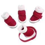 Maxbell Maxbell Warm Walking Pet Dog Cozy Shoes Boots Clothes Apparel 1# - Red