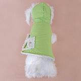 Maxbell Maxbell Pet Dog Puppy Warm Sleeveless Hoodie Coat Vest Clothes Apparel Green(M)