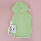 Maxbell Maxbell Pet Dog Puppy Warm Sleeveless Hoodie Coat Vest Clothes Apparel Green(M)