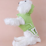 Maxbell Maxbell Pet Dog Puppy Warm Sleeveless Hoodie Coat Vest Clothes Apparel Green(M)