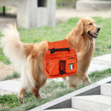 Maxbell Maxbell Zippered Hook Loop Fasteners Adjustable Straps Dog Backpack Travel Hiking Accessory Orange + Army Green
