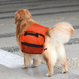 Maxbell Maxbell Zippered Hook Loop Fasteners Adjustable Straps Dog Backpack Travel Hiking Accessory Orange + Army Green