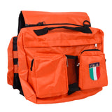 Maxbell Maxbell Zippered Hook Loop Fasteners Adjustable Straps Dog Backpack Travel Hiking Accessory Orange + Army Green