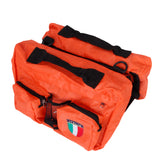 Maxbell Maxbell Zippered Hook Loop Fasteners Adjustable Straps Dog Backpack Travel Hiking Accessory Orange + Army Green