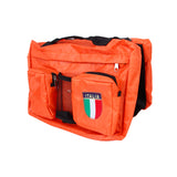 Maxbell Maxbell Zippered Hook Loop Fasteners Adjustable Straps Dog Backpack Travel Hiking Accessory Orange + Army Green