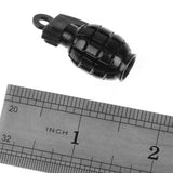 Maxbell 4 Black+Green Grenade Tyre Tire Valve Caps Dust Covers Bike Bicycle MTB BMX Car