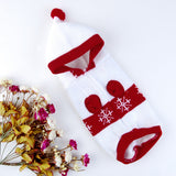 Maxbell Maxbell Pet Dog Hooded Sweater Knit Apparel Clothes Red And White - L