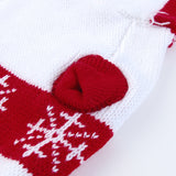 Maxbell Maxbell Pet Dog Hooded Sweater Knit Apparel Clothes Red And White - L
