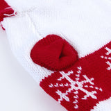 Maxbell Maxbell Pet Dog Hooded Sweater Knit Apparel Clothes Red And White - L