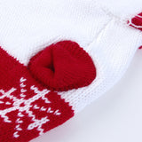 Maxbell Maxbell Pet Dog Hooded Sweater Knit Apparel Clothes Red And White - L
