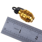 Maxbell 4x Grenade Bicycle Bike Motorcycle Car Tire Tyre Valve Dust Caps Golden Green