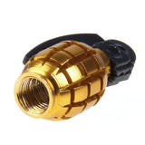 Maxbell 4x Grenade Bicycle Bike Motorcycle Car Tire Tyre Valve Dust Caps Golden Green