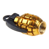 Maxbell 4x Grenade Bicycle Bike Motorcycle Car Tire Tyre Valve Dust Caps Golden Green