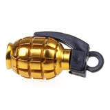 Maxbell 4x Grenade Bicycle Bike Motorcycle Car Tire Tyre Valve Dust Caps Golden Green