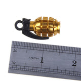 Maxbell 4x Grenade Bicycle Bike Motorcycle Car Tire Tyre Valve Dust Caps Golden Green
