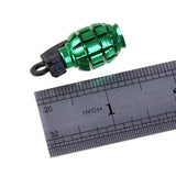 Maxbell 4 Black+Green Grenade Tyre Tire Valve Caps Dust Covers Bike Bicycle MTB BMX Car
