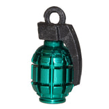 Maxbell 4 Black+Green Grenade Tyre Tire Valve Caps Dust Covers Bike Bicycle MTB BMX Car