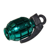 Maxbell 4 Black+Green Grenade Tyre Tire Valve Caps Dust Covers Bike Bicycle MTB BMX Car