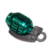 Maxbell 4 Black+Green Grenade Tyre Tire Valve Caps Dust Covers Bike Bicycle MTB BMX Car