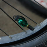 Maxbell 4 Black+Green Grenade Tyre Tire Valve Caps Dust Covers Bike Bicycle MTB BMX Car